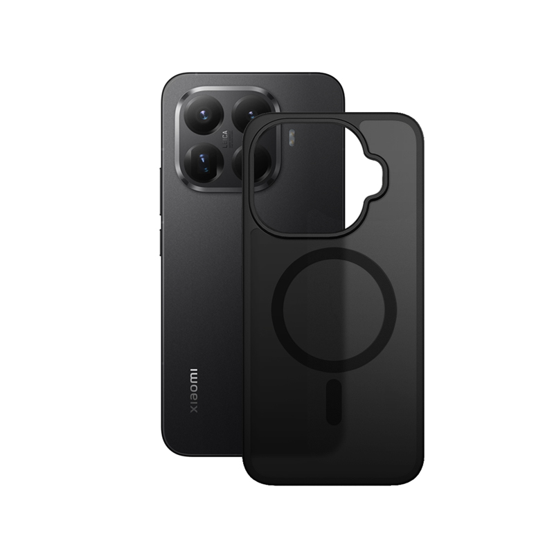 coque xiaomi 15t pro hybrid matte magnetic crong noir