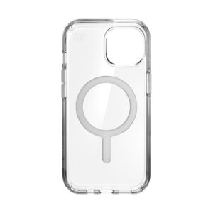 coque iphone 17e presidio perfect clear speck transparent chrome finish