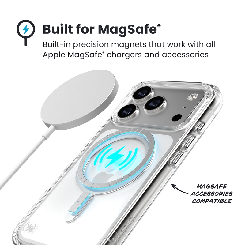 coque iphone 17 pro presidio perfect clear speck transparent