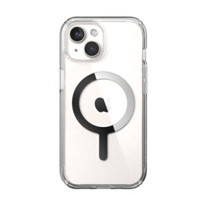 coque iphone 17e presidio perfect clear speck transparent chrome finish