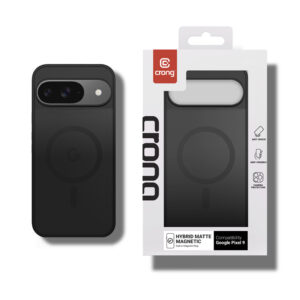 coque google pixel 9 hybrid matte magnetic crong noir
