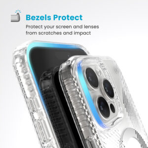 coque iphone 16 pro max presidio perfect clear speck transparent serene silver