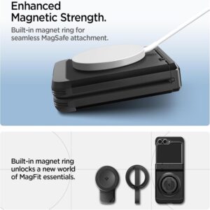 coque samsung galaxy z flip 6 tough armor mag spigen noir