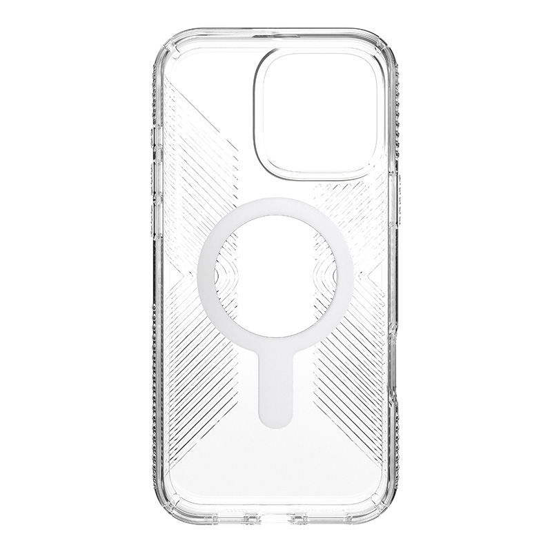 coque iphone 16 pro max presidio perfect clear speck transparent serene silver