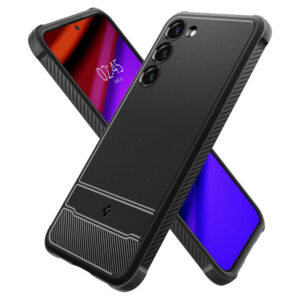 coque samsung galaxy s23 rugged armor spigen noir mat