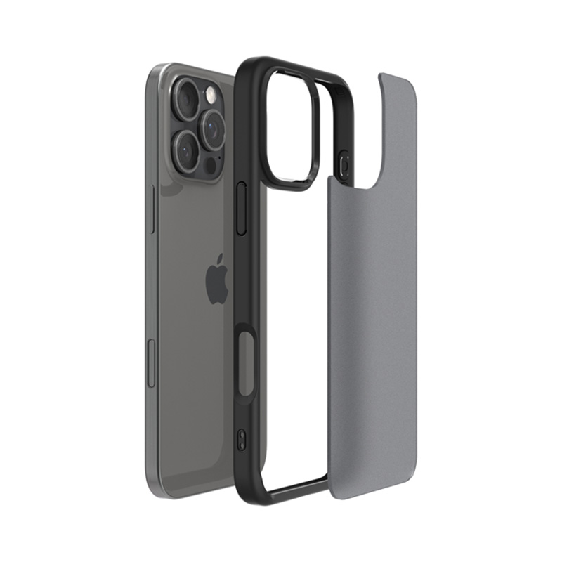 coque iphone 16 pro ultra hybrid spigen noir givré réf 0360