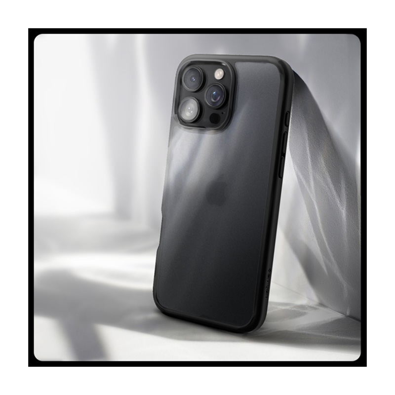 coque iphone 16 pro ultra hybrid spigen noir givré réf 0360