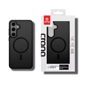 coque samsung galaxy s24 fe hybrid matte magnetic crong noir
