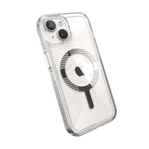 coque iphone 17e speck transparent chrome finish