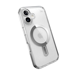 coque iphone 16 presidio perfect clear speck transparent chrome finish