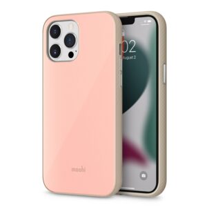 coque iphone 13 pro max iglaze moshi rose