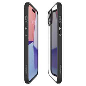 coque iphone 15 plus ultra hybrid spigen noir mat réf 9961