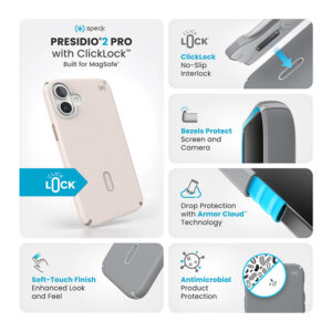 coque iphone 16 plus presidio2 pro speck blanc crème