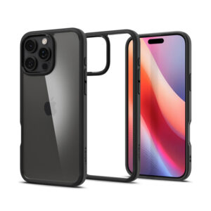 coque iphone 16 pro ultra hybrid spigen noir mat