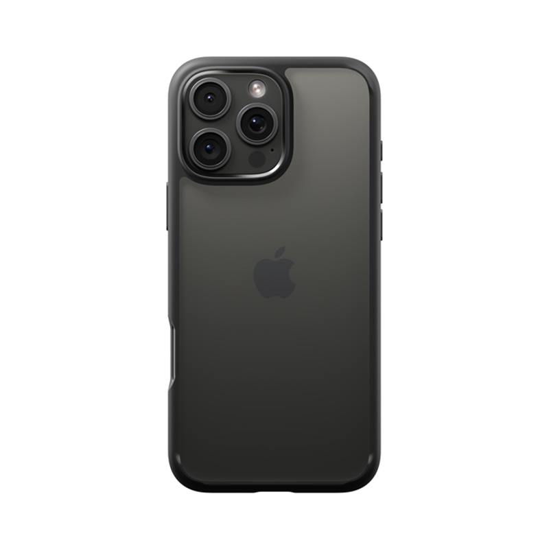 coque iphone 16 pro ultra hybrid spigen noir mat