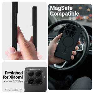 coque xiaomi 15t pro hybrid matte magnetic crong noir