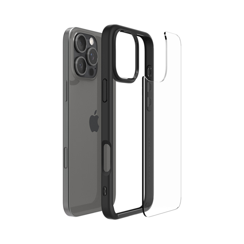 coque iphone 16 pro ultra hybrid spigen noir mat