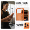 coque iphone 17 pro max hybrid matte magnetic crong orange