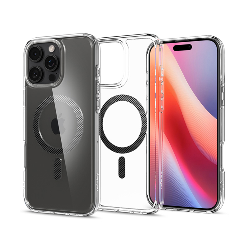 coque iphone 16 pro max ultra hybrid mag spigen anthracite