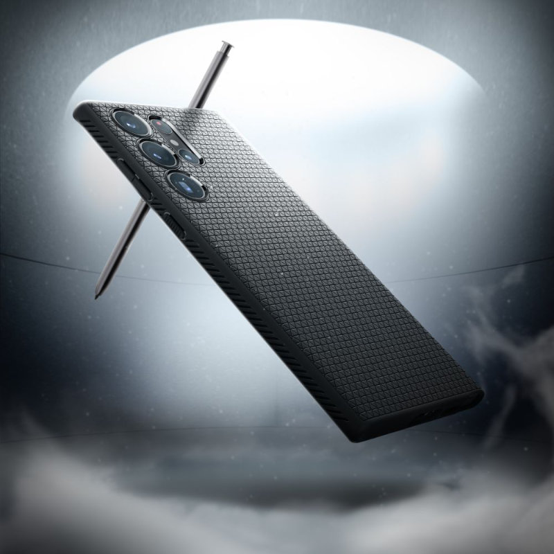 coque samsung galaxy s23 ultra liquid air spigen noir mat