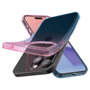 coque iphone 15 pro liquid crystal spigen rose digital