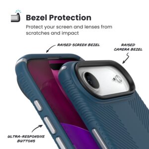coque iphone air presidio2 grip speck bleu marine silver metallic