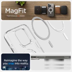 coque iphone 14 pro ultra hybrid mag spigen blanc
