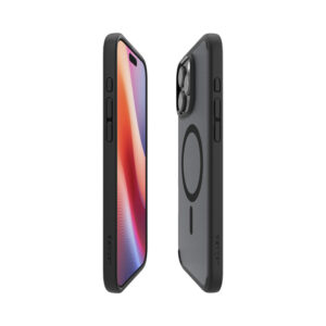 coque iphone 16 pro max ultra hybrid mag spigen noir givré