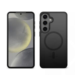 coque samsung galaxy s24 hybrid matte magnetic crong noir
