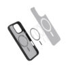 coque iphone 16 pro max ultra hybrid mag spigen noir givré