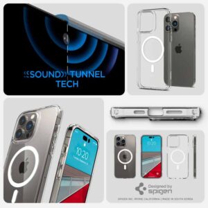 coque iphone 14 pro ultra hybrid mag spigen blanc