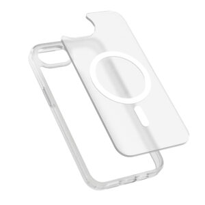 coque iphone 17e hybrid matte magnetic crong blanc