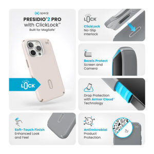 coque iphone 16 pro presidio2 pro speck blanc crème