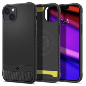 coque iphone 14 rugged armor mag spigen noir