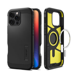 coque iphone 16 pro tough armor mag spigen noir
