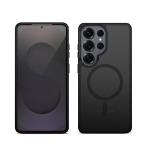 coque samsung galaxy s25 ultra hybrid matte magnetic crong noir