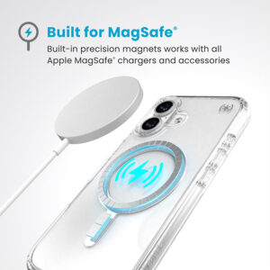 coque iphone 16 presidio perfect clear speck transparent serene silver