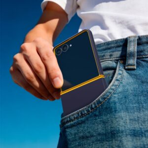 coque samsung galaxy z flip 8 nano pop magsafe spigen bleu marine