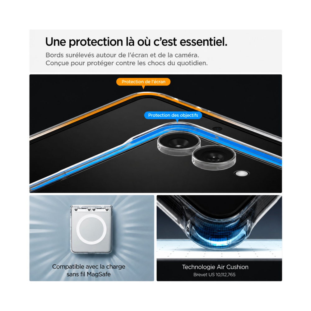 Coque Samsung Galaxy Z Flip 8 Ultra Hybrid Pro MagSafe Spigen transparente — visuel 2