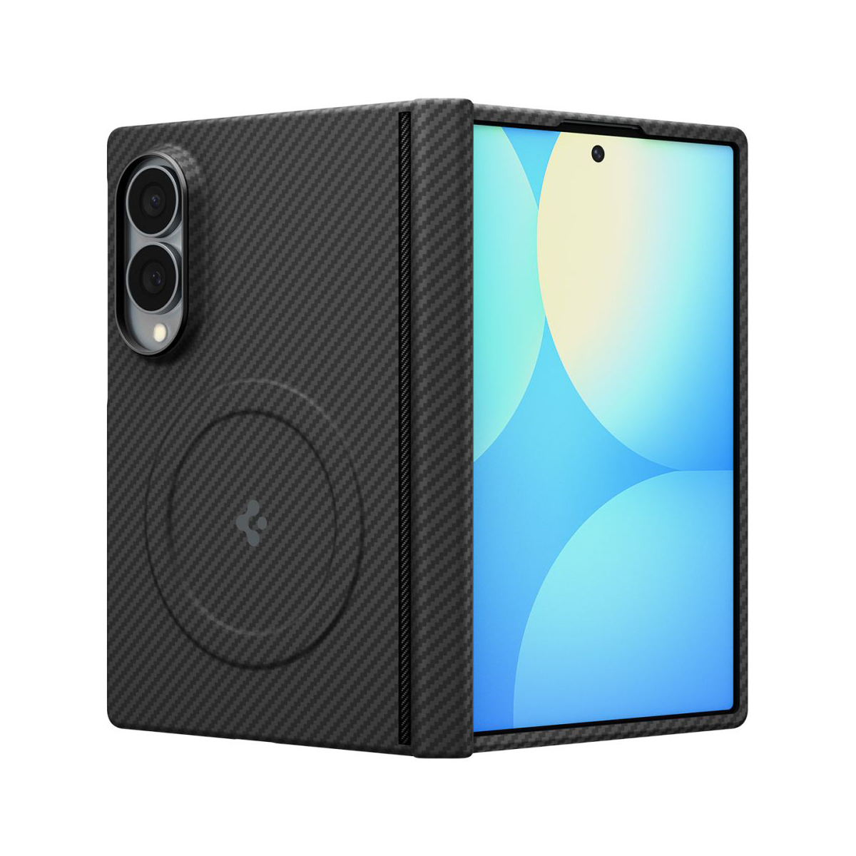 coque galaxy z fold 8 spigen airskin aramid magsafe black