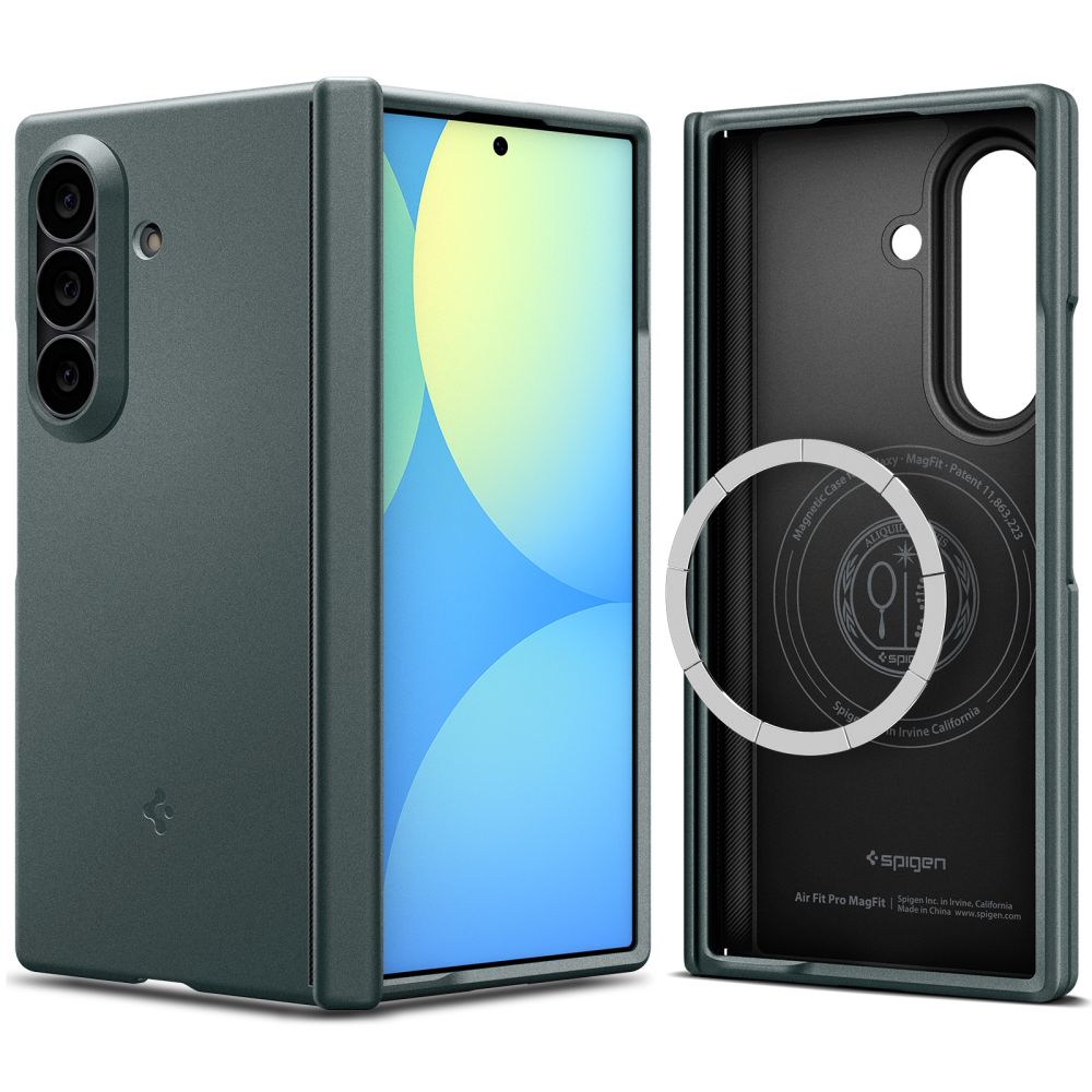 coque galaxy z fold 8 ultra spigen air fit pro magsafe verte gris