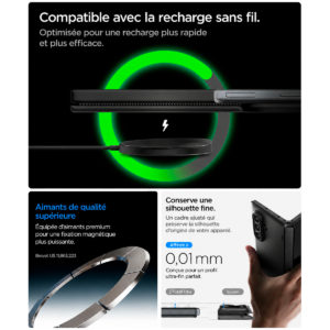 coque galaxy z fold 8 spigen slim armor pro magsafe noire