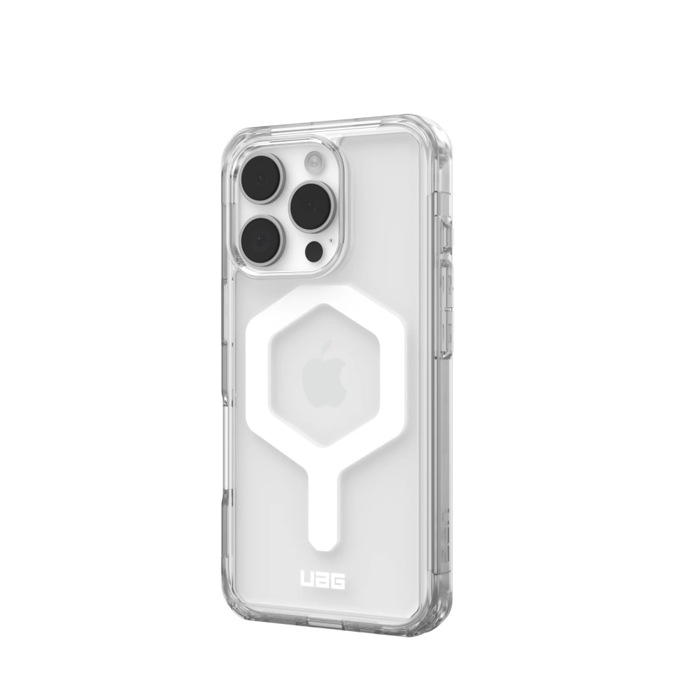 coque iphone 16 pro uag plyo magsafe ice/white