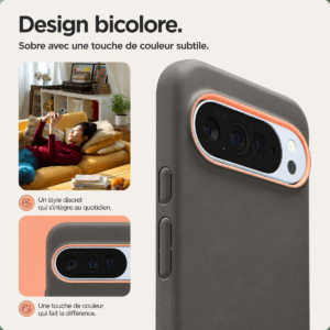 coque pixel 10 pro xl spigen nano pop magfit gris papaye