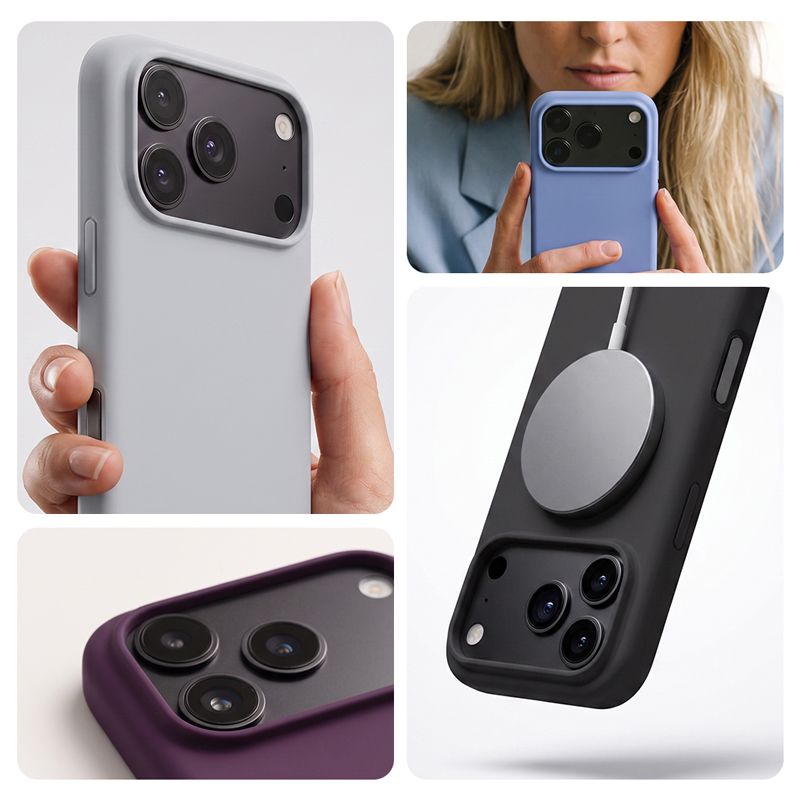 coque iphone 18 pro max color cover magnetic crong prune