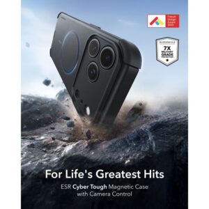 coque cyber tough magsafe pour iphone 18 pro esr noir