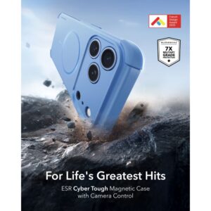 coque cyber tough magsafe pour iphone 18 pro max esr bleu ciel