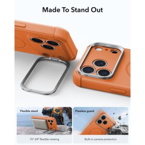 coque cyber tough magsafe avec béquille pour iphone 18 pro esr orange