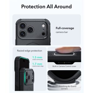 coque cyber tough magsafe pour iphone 18 pro esr noir