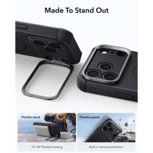 coque cyber tough magsafe avec béquille pour iphone 18 pro max esr noir